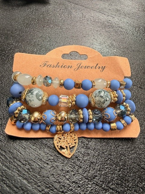 Prachtige blauwe kralen armband